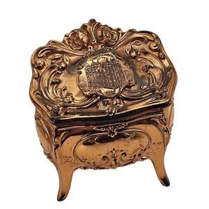 Vtg Jennings Bros 1298 Trinket Box Jewelry Casket Mormon Temple Salt Lake City